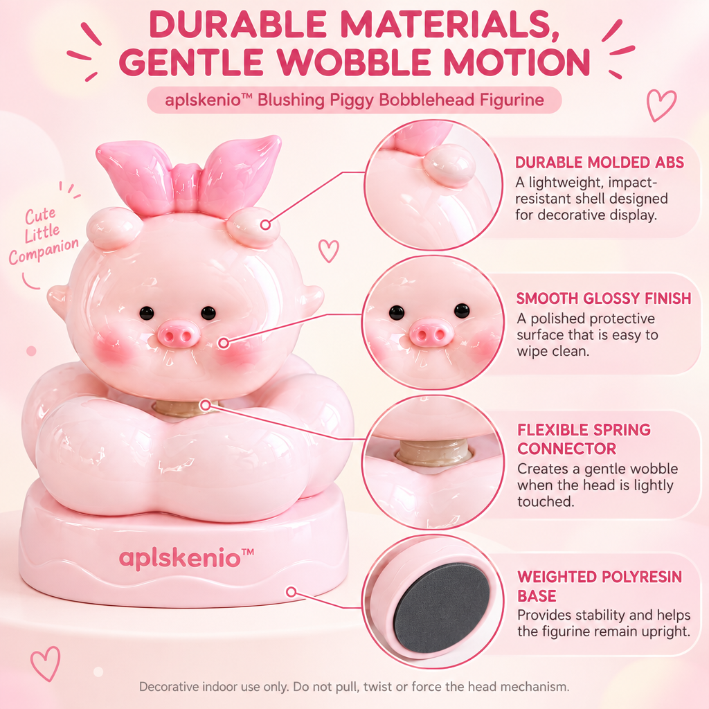aplskenio™ Blushing Piggy Bobblehead Figurine