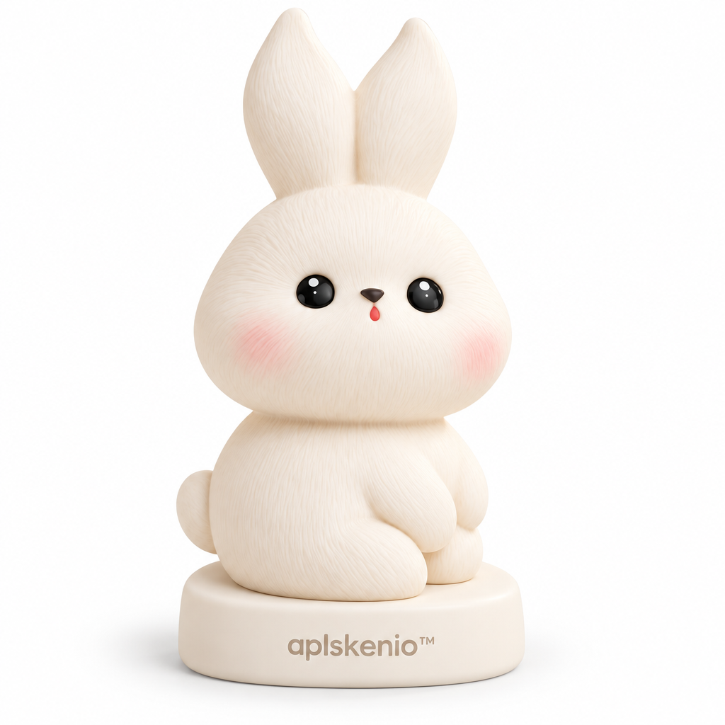 aplskenio™ Sweet Blush Bunny Figurine