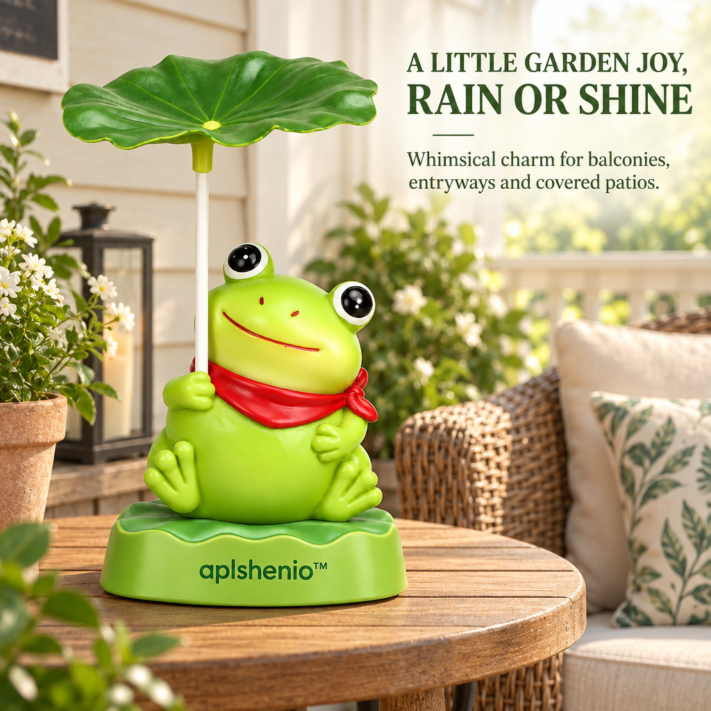 aplskenio™ Lotus Leaf Frog Garden Figurine