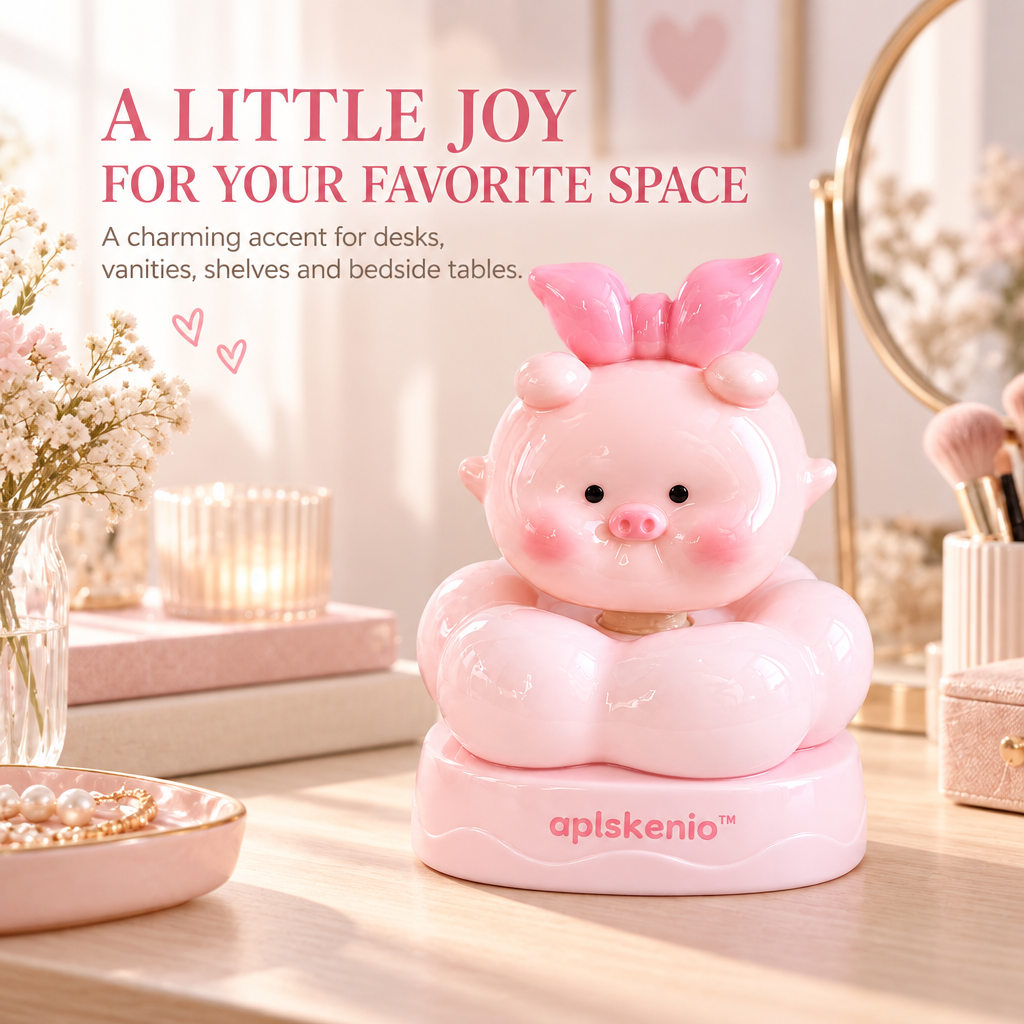 aplskenio™ Blushing Piggy Bobblehead Figurine