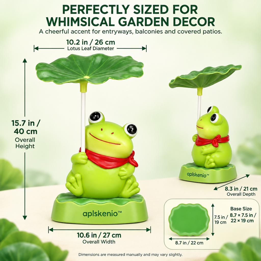 aplskenio™ Lotus Leaf Frog Garden Figurine