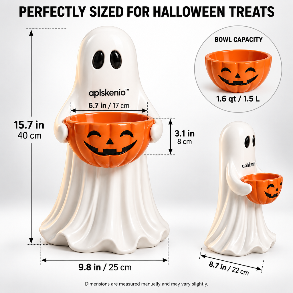 aplskenio™ Halloween Ghost Candy Bowl Holder