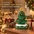 aplskenio™ Moonlit Christmas Tree Figurine – Whimsical Moon-Topped Tabletop Holiday