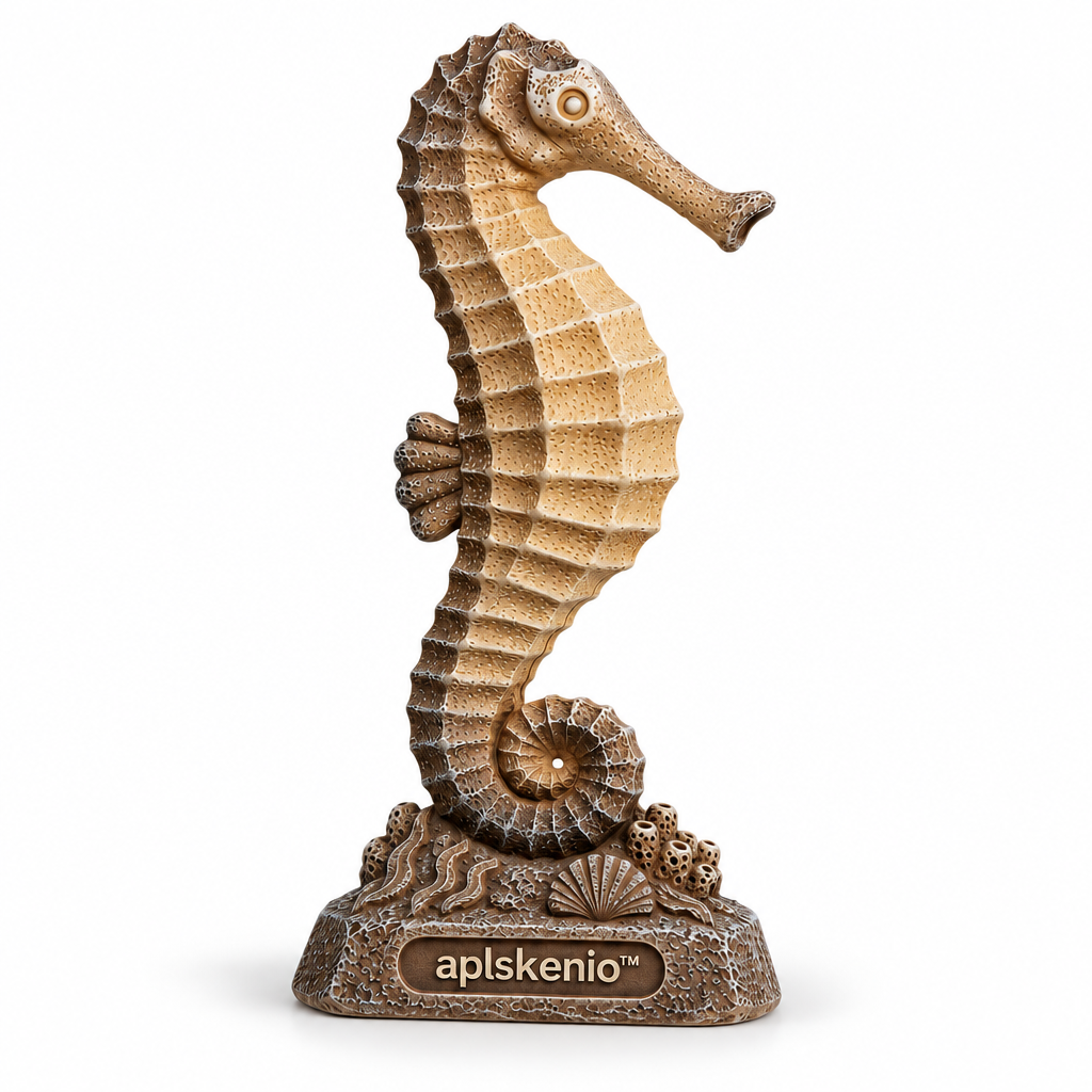 aplskenio™ Coastal Seahorse Tabletop Sculpture