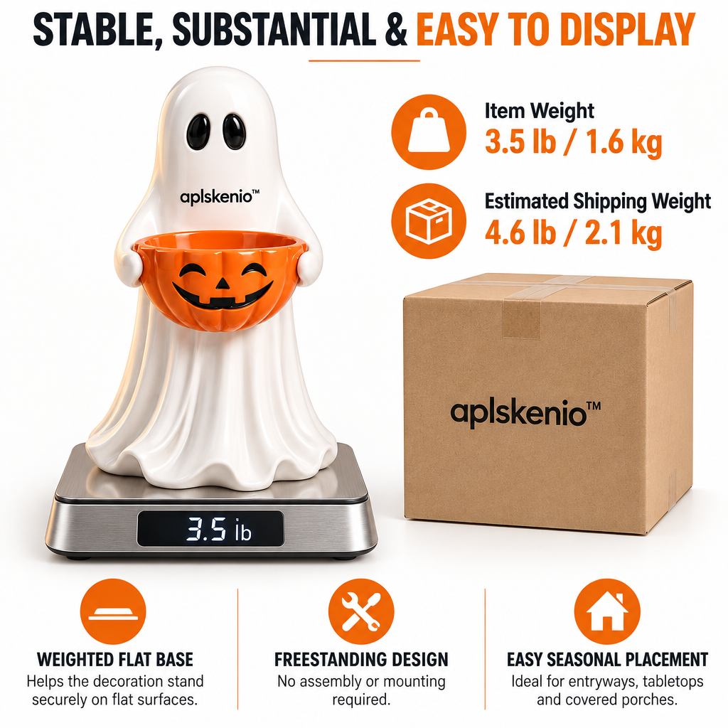 aplskenio™ Halloween Ghost Candy Bowl Holder