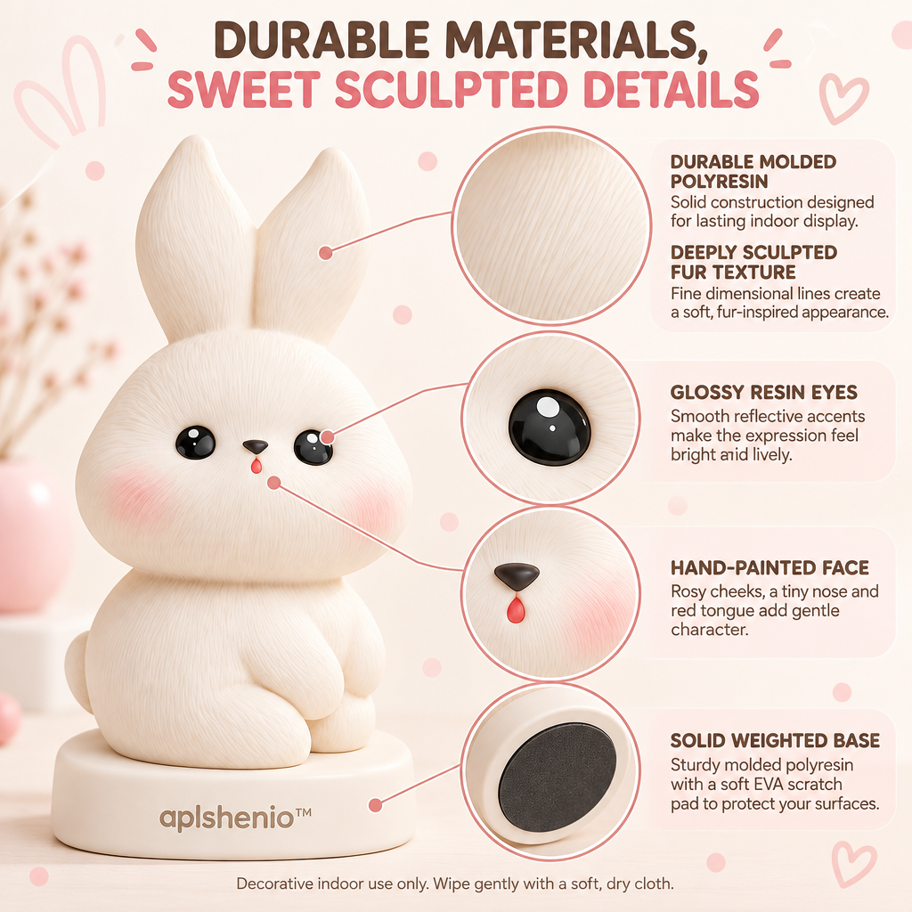 aplskenio™ Sweet Blush Bunny Figurine