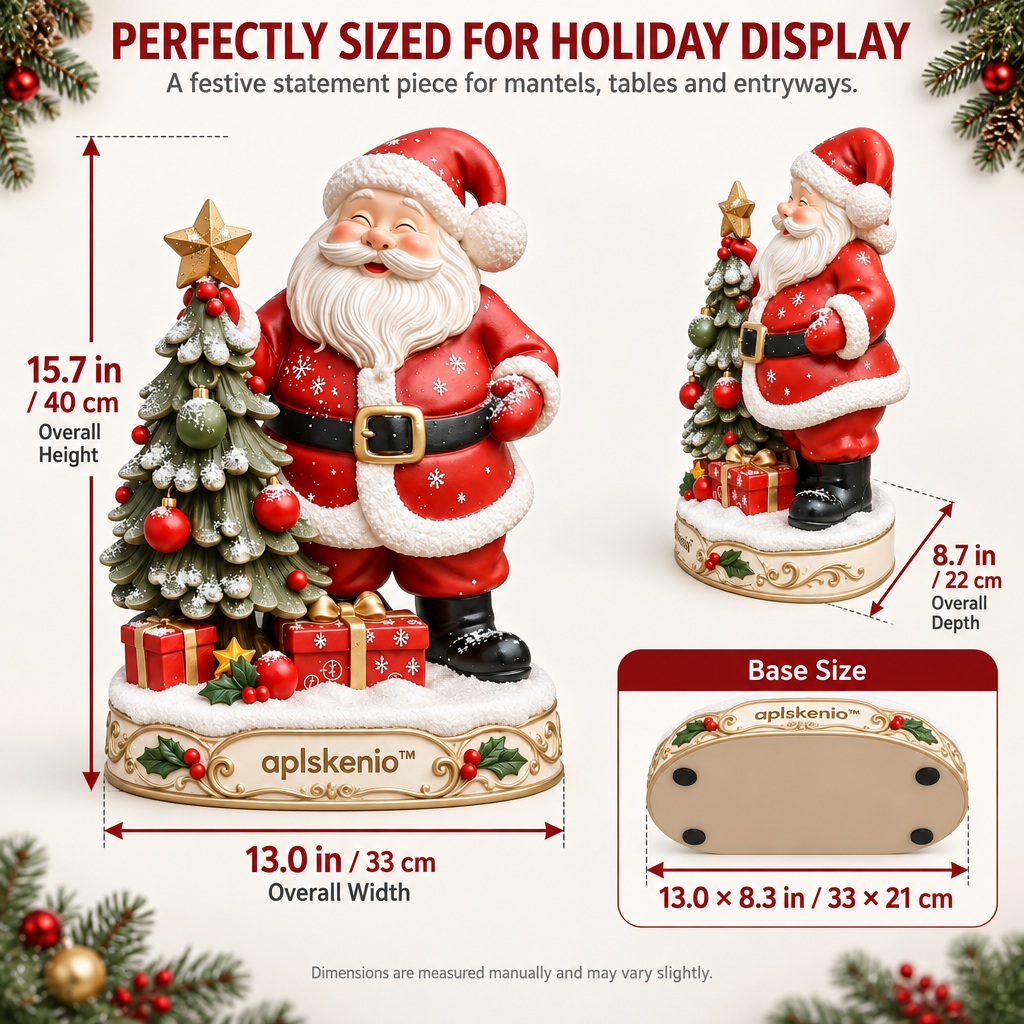 aplskenio™ Santa’s Christmas Tree Figurine