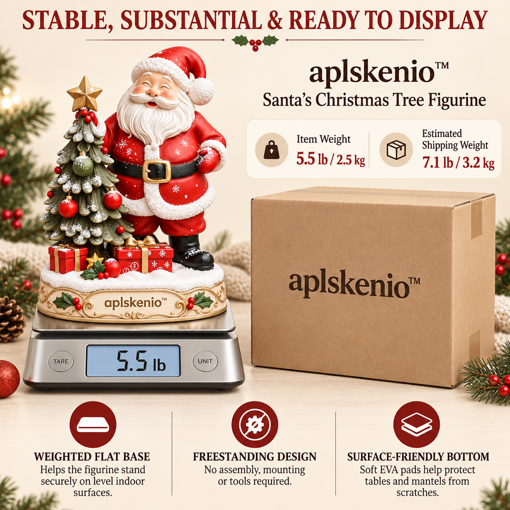 aplskenio™ Santa’s Christmas Tree Figurine
