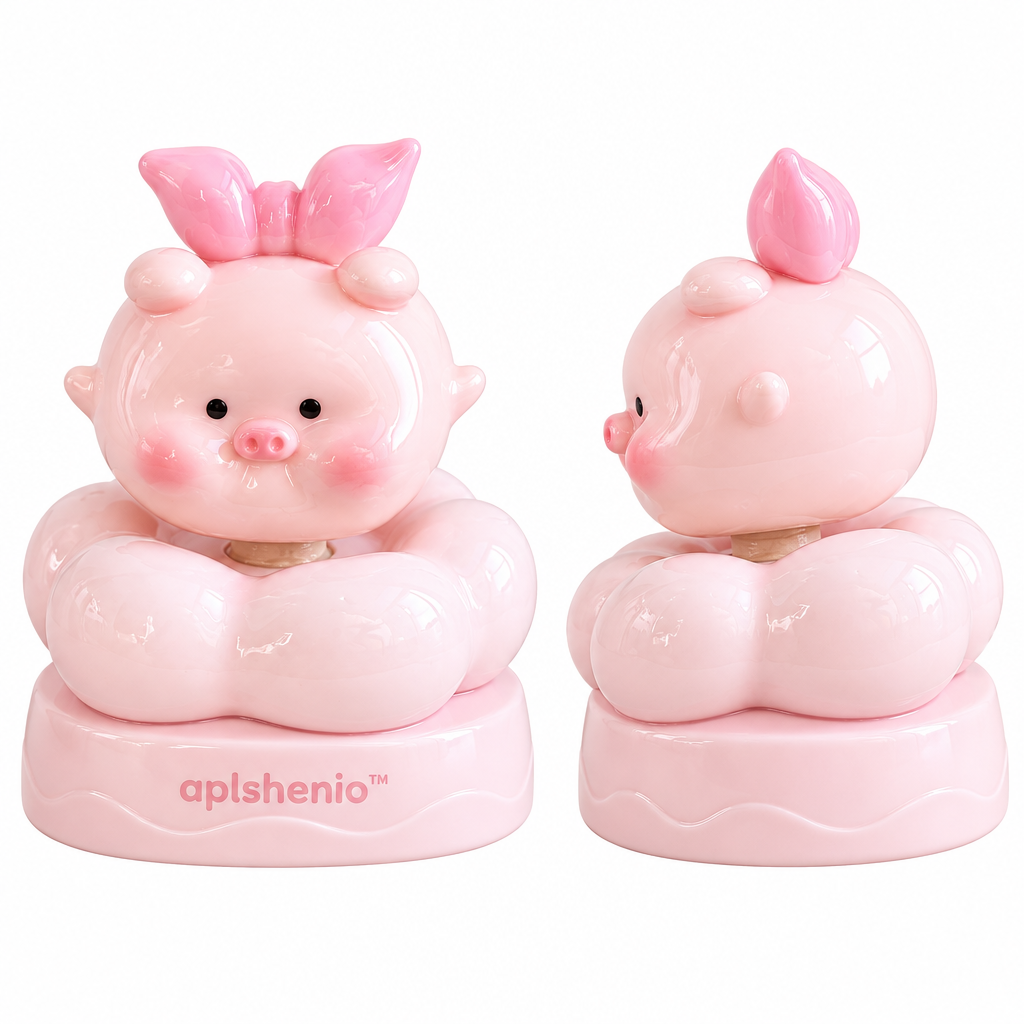 aplskenio™ Blushing Piggy Bobblehead Figurine