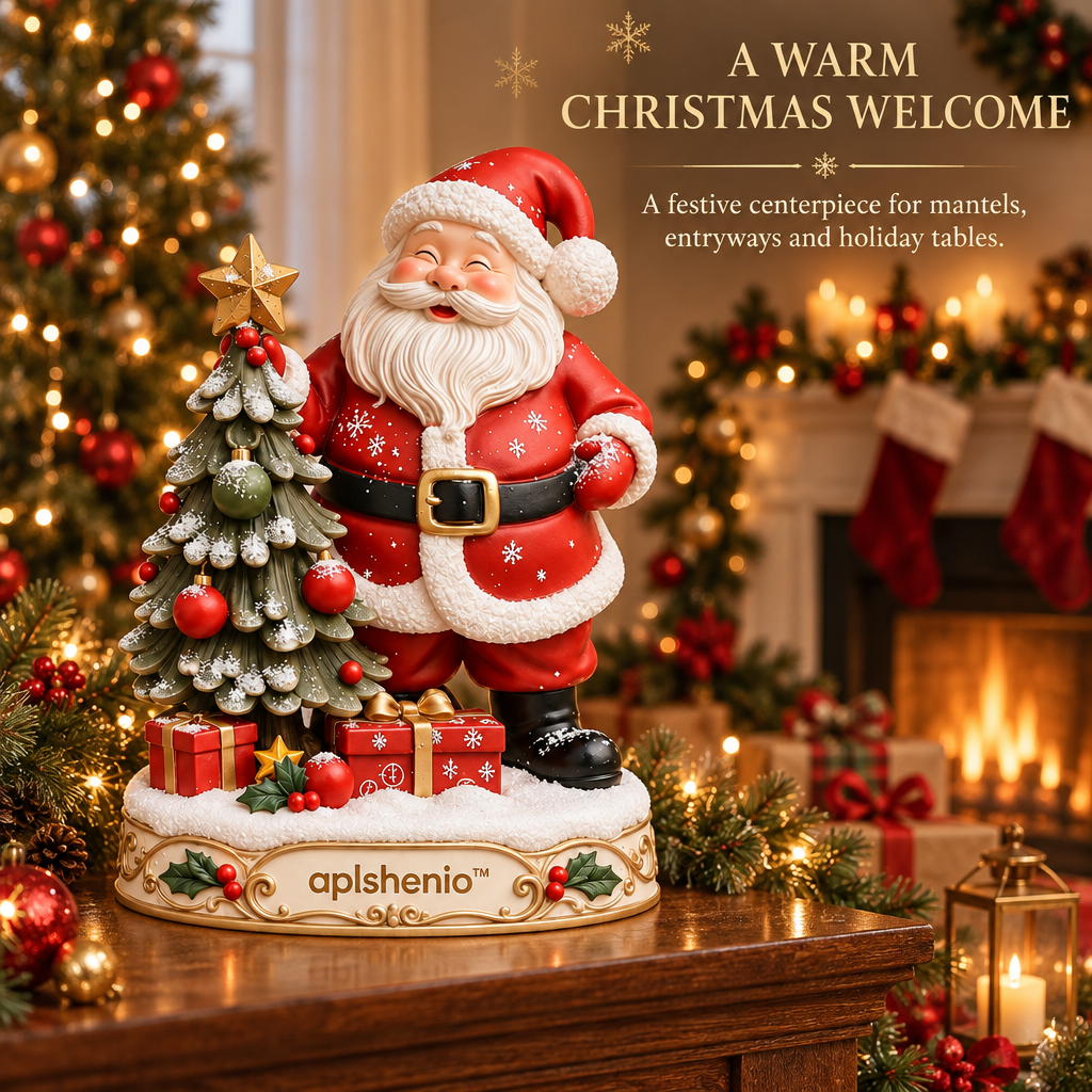 aplskenio™ Santa’s Christmas Tree Figurine