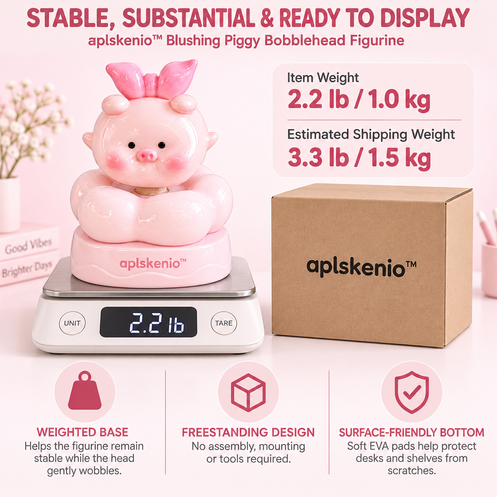 aplskenio™ Blushing Piggy Bobblehead Figurine
