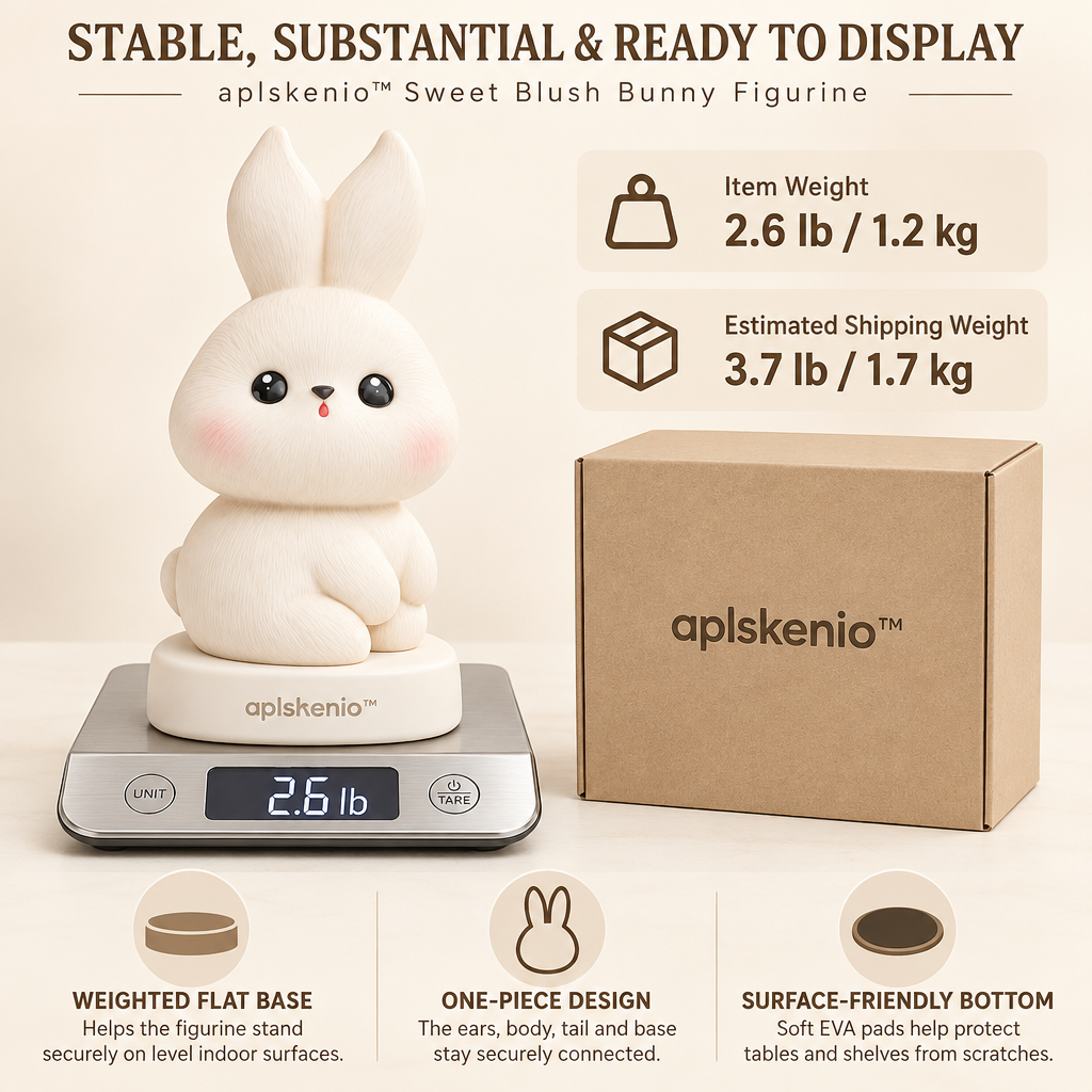 aplskenio™ Sweet Blush Bunny Figurine