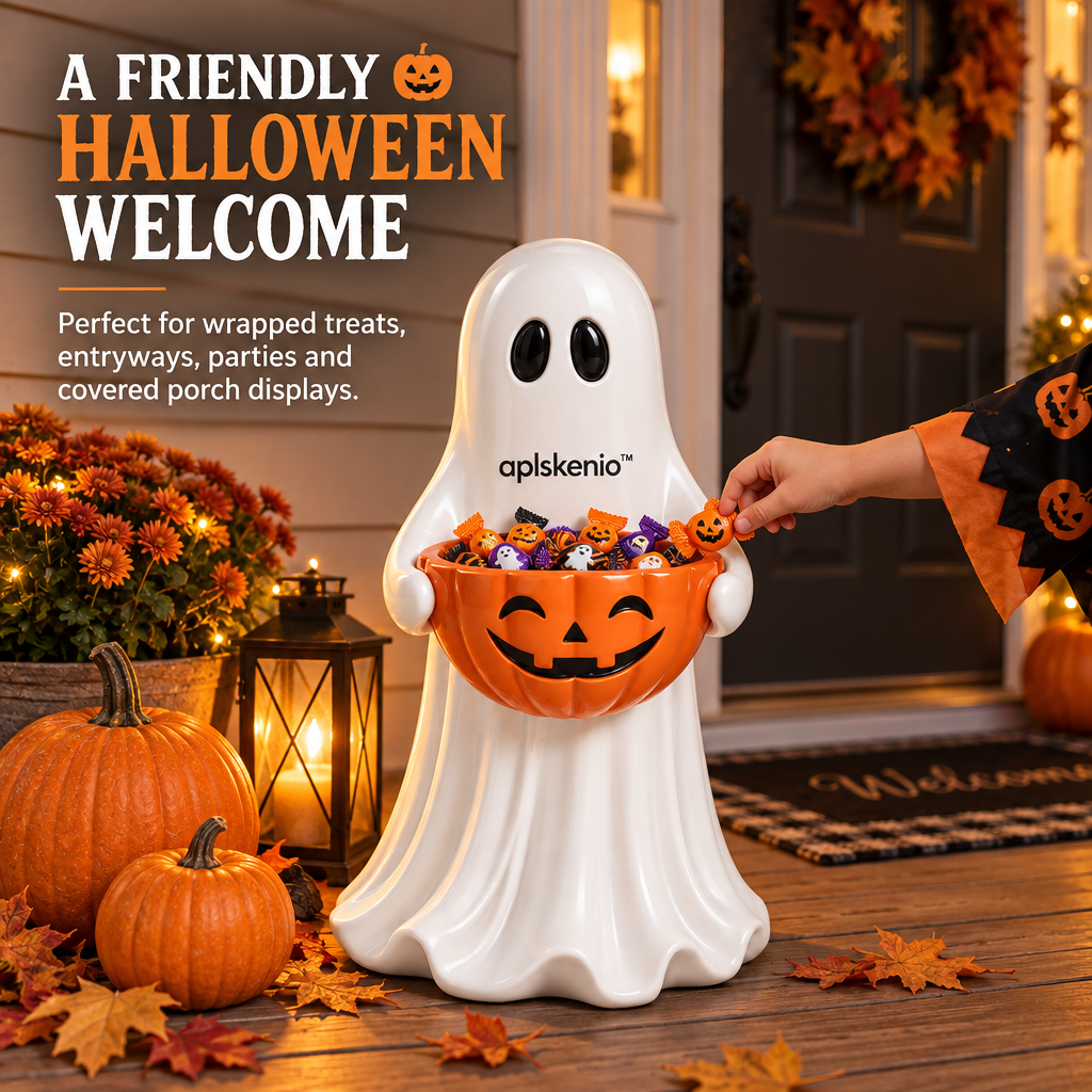 aplskenio™ Halloween Ghost Candy Bowl Holder