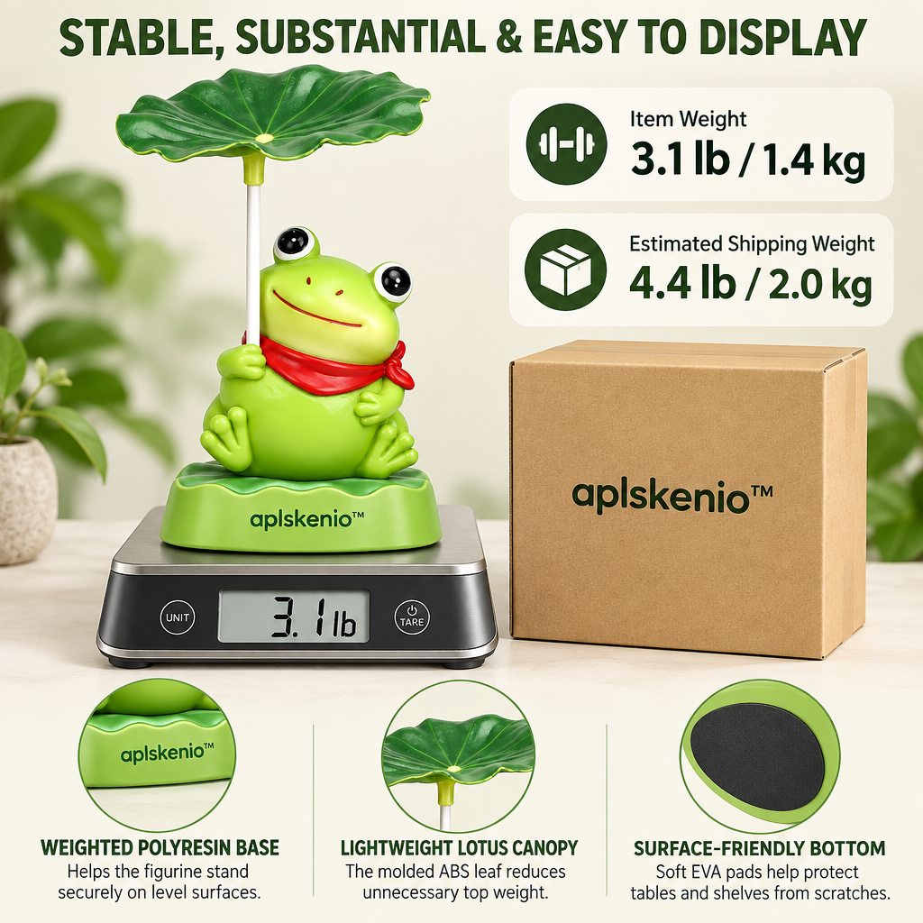 aplskenio™ Lotus Leaf Frog Garden Figurine