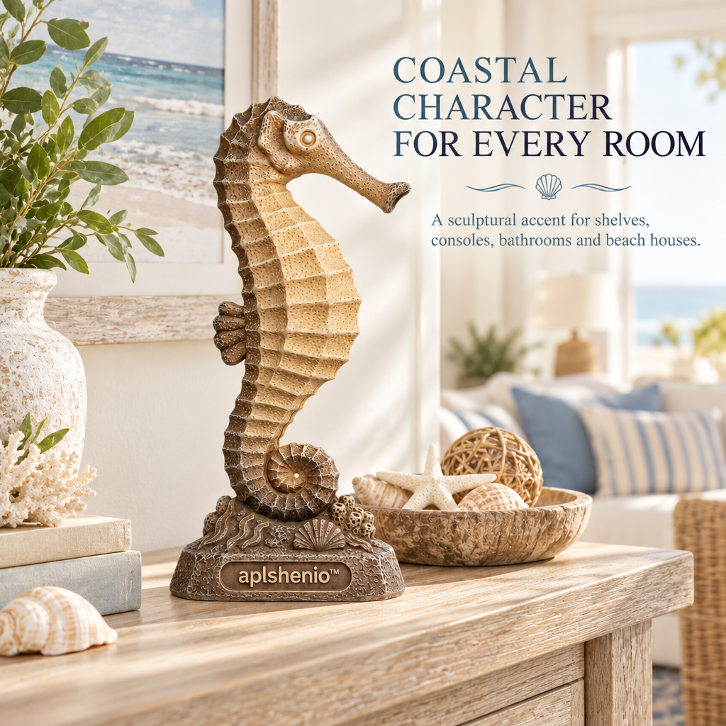 aplskenio™ Coastal Seahorse Tabletop Sculpture