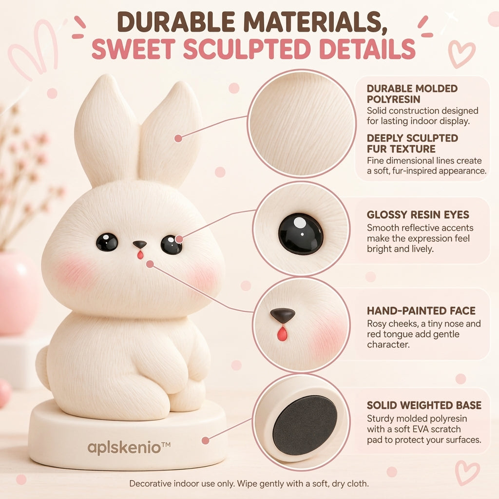 aplskenio™ Sweet Blush Bunny Figurine