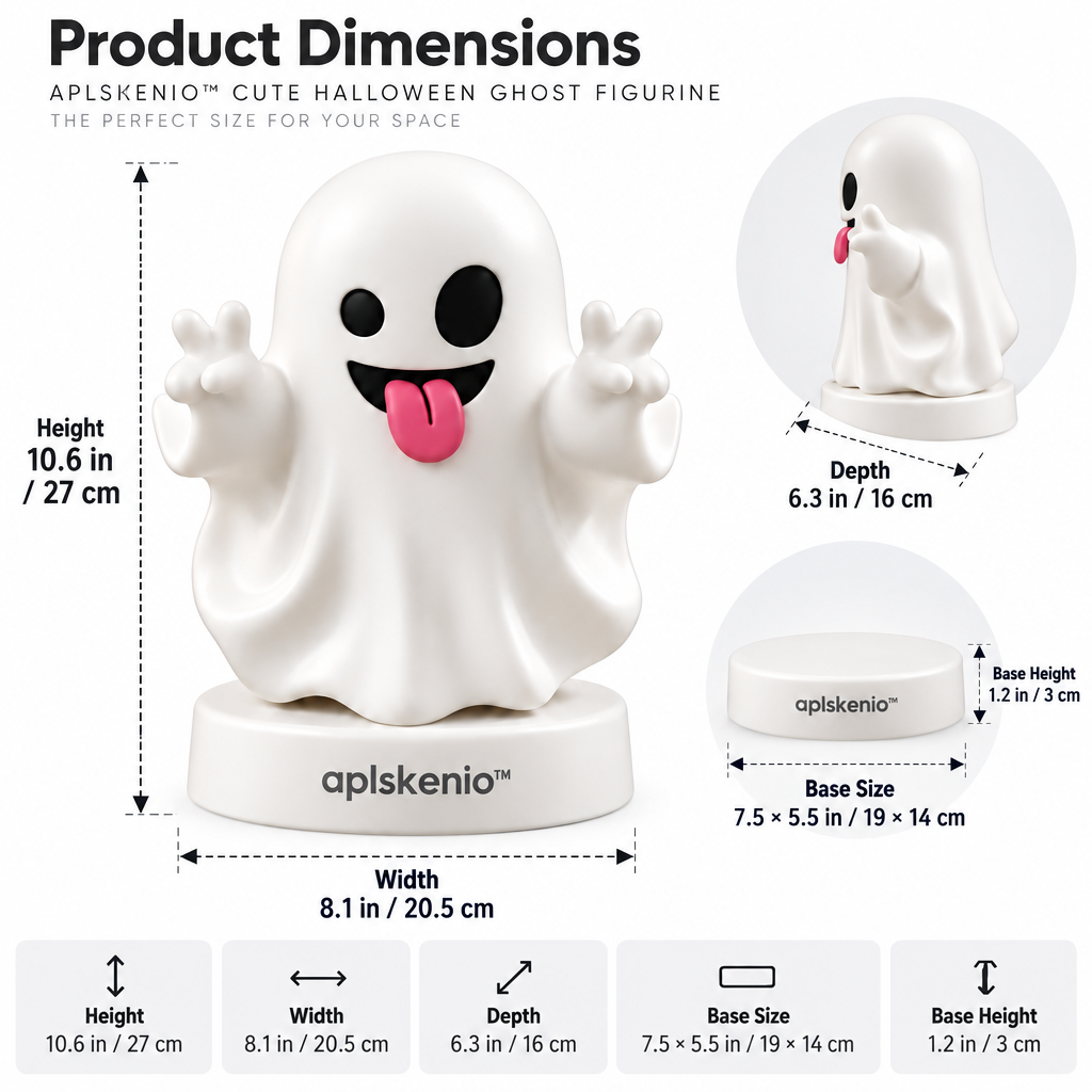aplskenio™ Cute Halloween Ghost Figurine