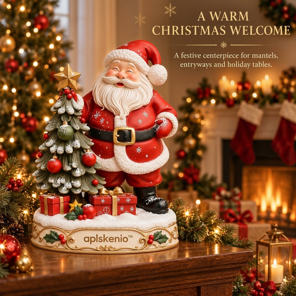 aplskenio™ Santa’s Christmas Tree Figurine