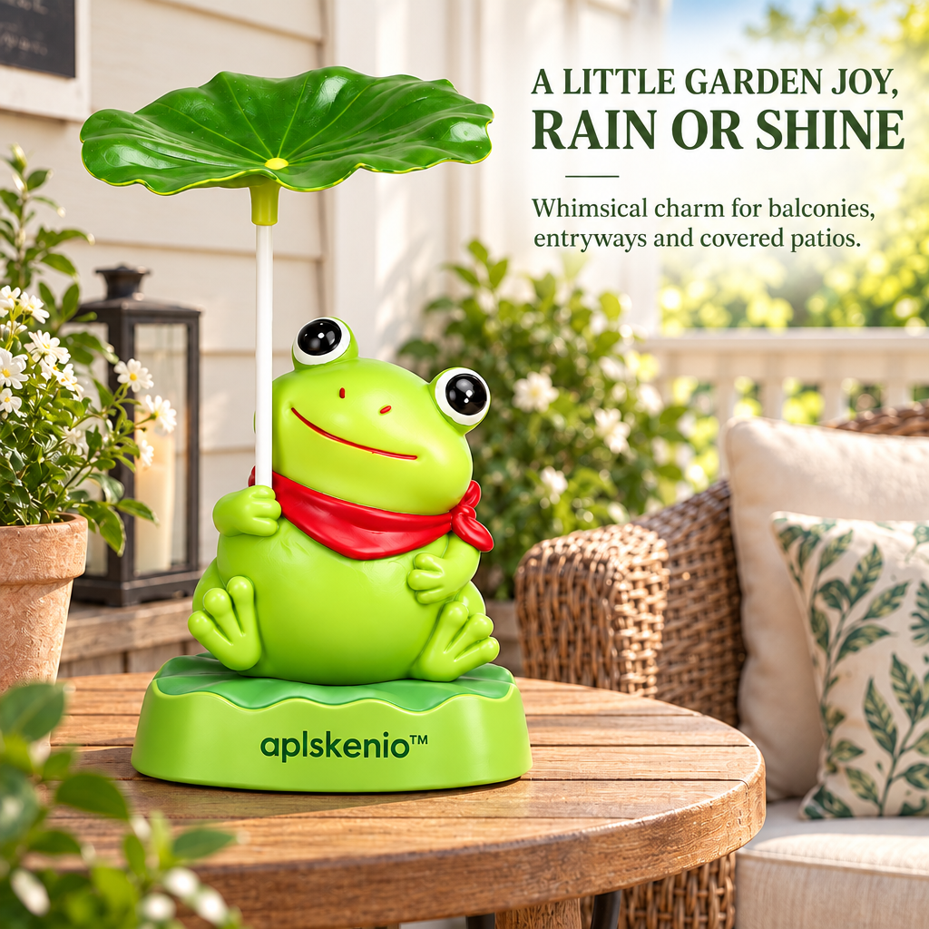 aplskenio™ Lotus Leaf Frog Garden Figurine